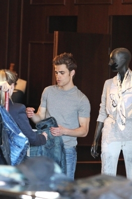 Paul Wesley shops at Diesel boutique in West Hollywood