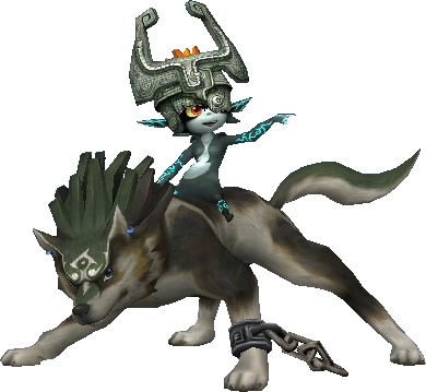  Midna and serigala, wolf Link