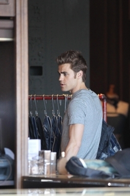 Paul Wesley shops at Diesel boutique in West Hollywood