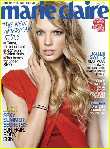 Taylor nhanh, swift Covers 'Marie Claire' Jule 2010