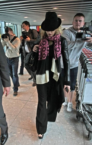  Madonna arrving at Heathrow airport, London
