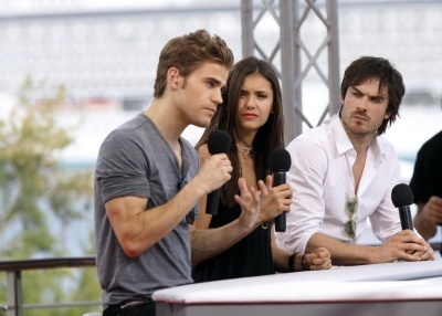  June 8, 2010: Doing an interview outside at the Monte Carlo Televisione Festival