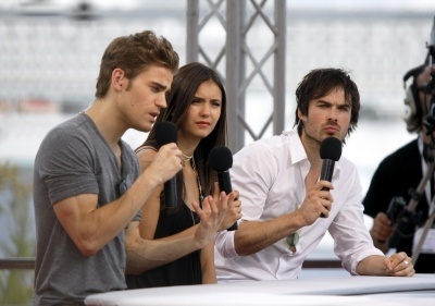  June 8, 2010: Doing an interview outside at the Monte Carlo Fernsehen Festival