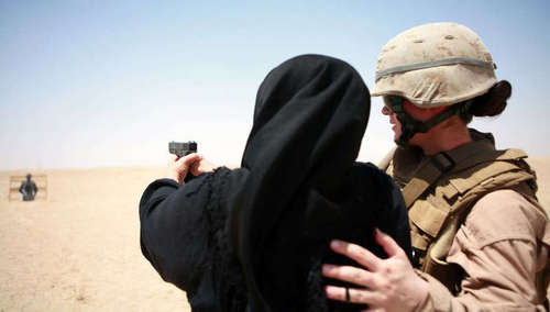  Marine Officer Training Iraqi Woman