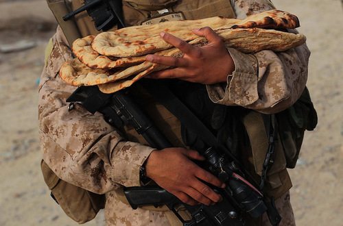  Marines Kill flatbread, roti leper