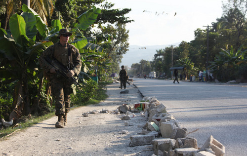  Marines Patrol In Haiti