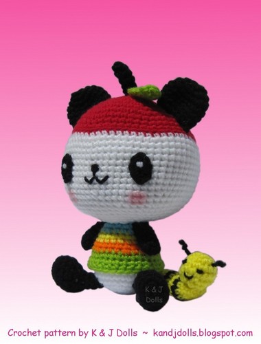  Pandapple crocheted doll