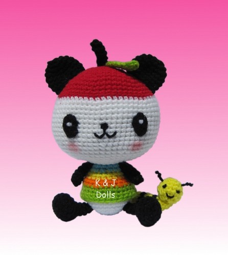  Pandapple crocheted doll