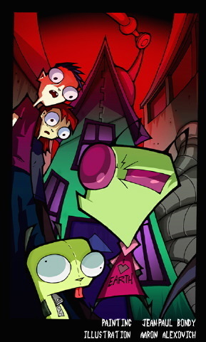  People Staring Down At Zim and GIR