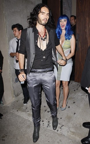  Russell Brand and Katy Perry at the 音乐电视 Movie Awards afterparty (June 6)