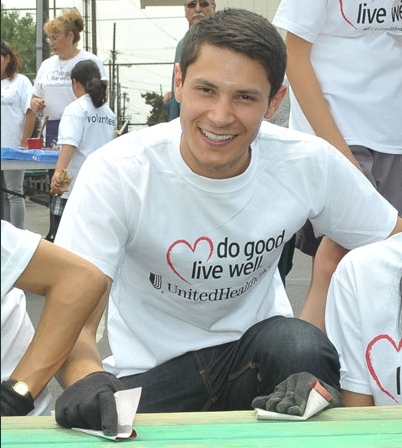 Alex At Volunteer Event For Los Angeles Playground Build