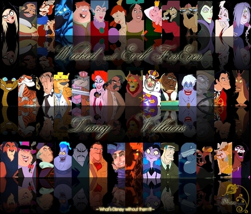  ディズニー Villians collage