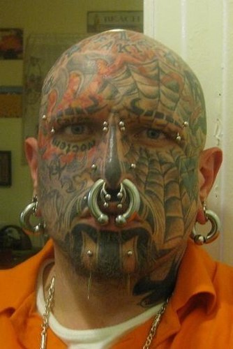  FULL FACE TATTOOED AND PIERCED UP