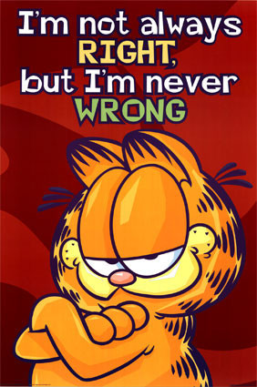  Garfield is not wrong