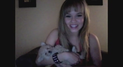  Debby Ryan With Her Dog