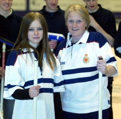  Playing Curling in Glasgow 2003