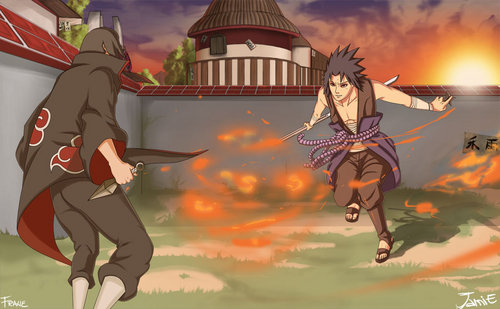  itachi vs sasuke