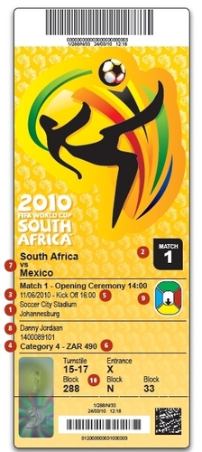  World Cup 2010 Ticket