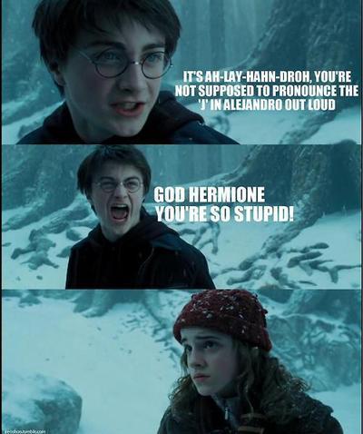 "God, Hermione, you're so stupid!"