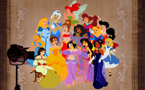  Дисней Princesses and Heroines as Eachother