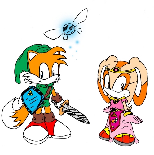 tails as link and cream as zelda