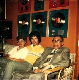  Freddie With parents Jer and Bomi Bulsara in the early 1980s