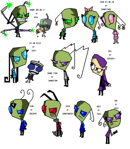 Invader Zim Fancharacters by Me