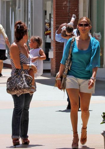  Jennifer goes for a walk with her twins Emme and Max- Miami 6/28/10