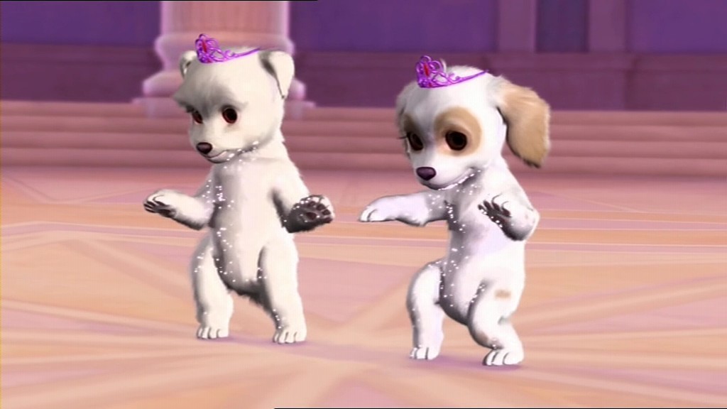 Sparkles and Lily dancing