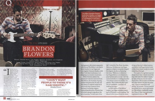 In The Studio: Brandon Flowers (larger and easier to read)