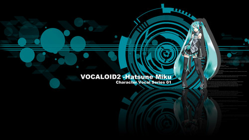  Miku Hatsune Vocaloid achtergrond