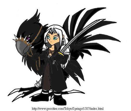 Sephiroth with his Chocobo