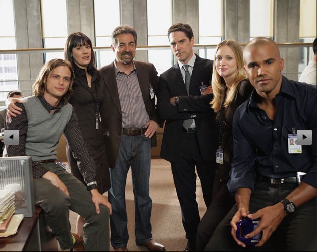 Criminal Minds cast together with Shemar Moore, Thomas 