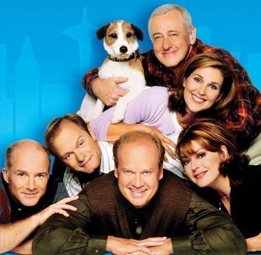  Daphne with the other cast members of Frasier