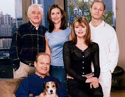  Daphne with the other cast members of Frasier