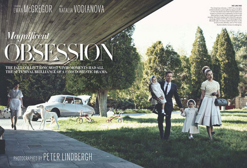  Natalia Vodianova & Ewan McGregor 由 Peter Lindbergh for Vogue US July 2010