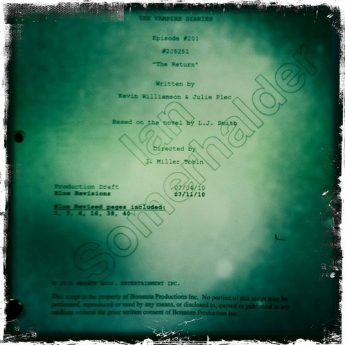  2x1 The Return The Vampire Diaries script