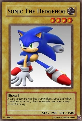  A Sonic Yugioh card