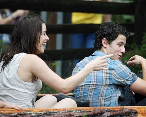  Nick Jonas and Lucie Jones at Thorpe Park (July 8)