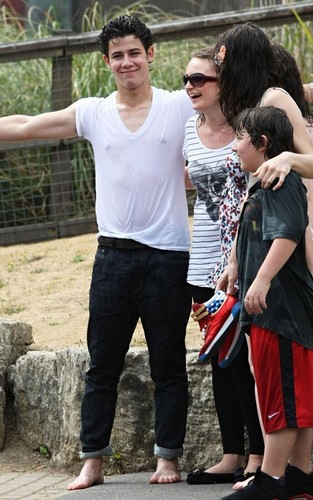  Nick Jonas and Lucie Jones at Thorpe Park (July 8)