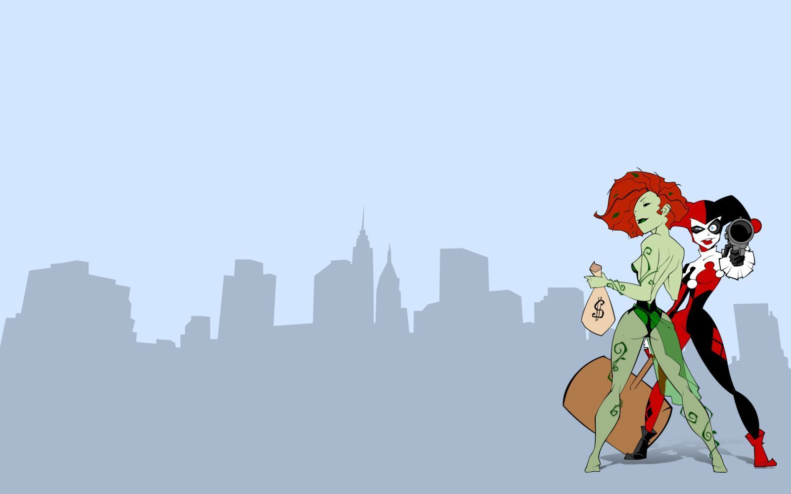 Poison Ivy & Harley Quinn ( Widescreen)