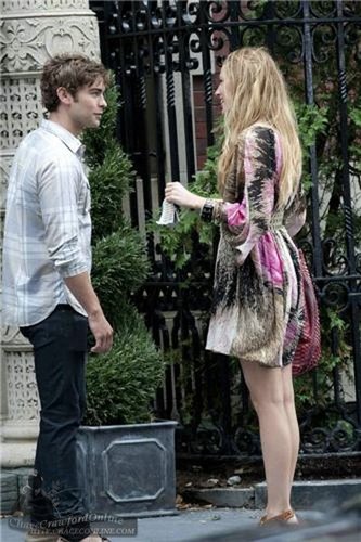  Blake Lively & Chace Crawford on set July 14th