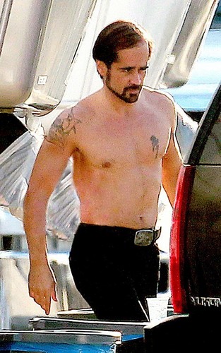 Colin Farrell on the "Horrible Bosses" set (July 9)