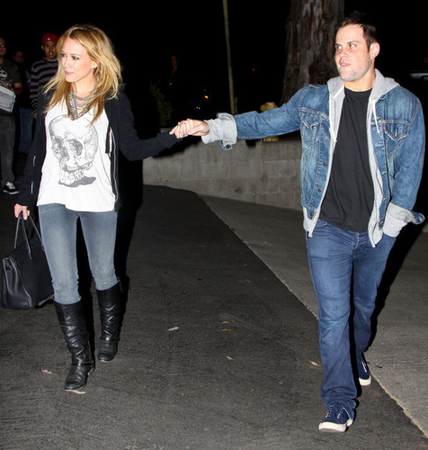 Hilary & Mike leaving the Kings Of Leon Concert in Hollywood 
