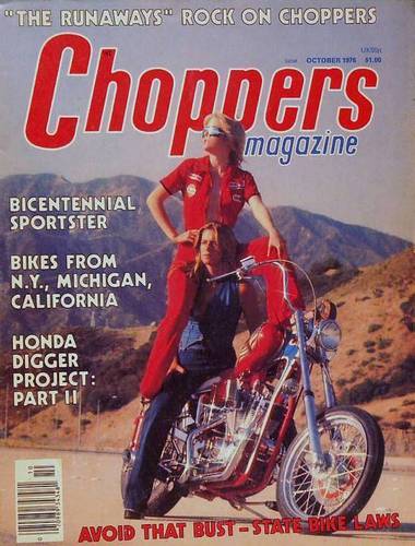  The Runaways in 'Choppers' Magazine - October 1976