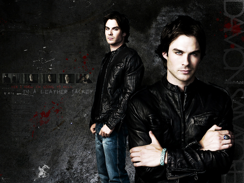  damon's going to hell in a leather জ্যাকেট :D
