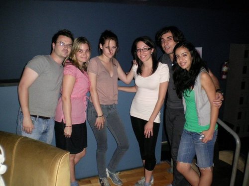 Kristen in Montreal with fans