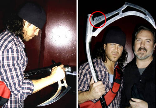  Me and Lindsey(Christian Kane) and my screen used scythe From 앤젤
