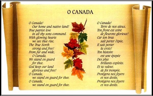 Official Lyrics of O Canada (in English and French)