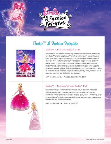 বার্বি Fashion Fairytale